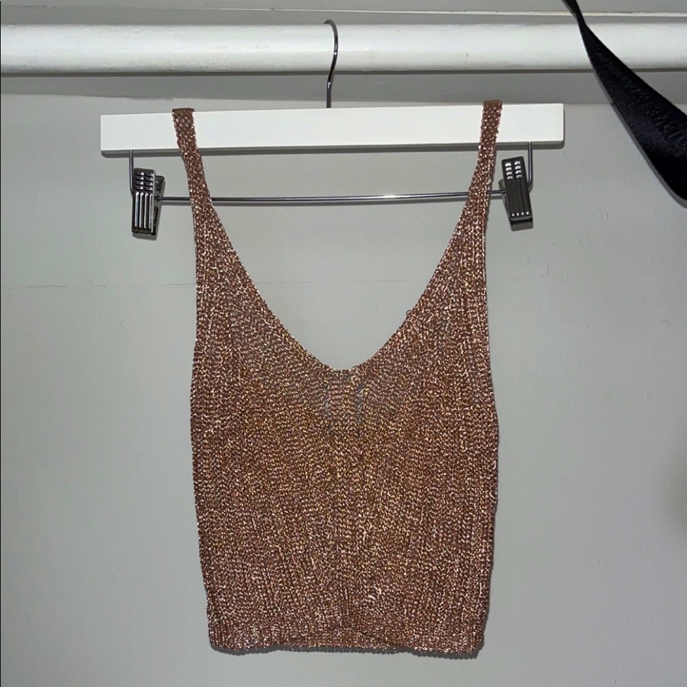 Bronze glow tank top